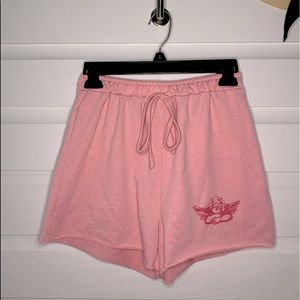 Small pink sweat shorts